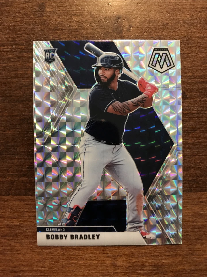 Bobby Bradley 2020 Mosaic Silver Prizm Rookie #50 Cleveland Indians Guardians RC - Image 1 of 2