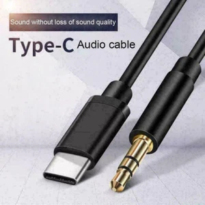 Type-C USB-C to 3.5mm Male Audio Jack AUX Cable Adaptor for Car Stereo Android - Zdjęcie 1 z 9