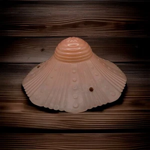 Vintage Ceiling Light Shade Macbeth Evans Petal Ware Blush/Pink Glass 11.5" - Picture 1 of 9