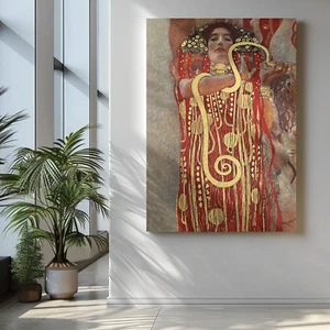 Gustav Klimt Art Print,Gustav Klimt Canvas Wall Art,Gustav Klimt Hygieia Poster - Picture 1 of 12