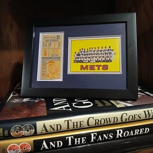 1966 New York Mets Framed Ticket Stub & Card | Loveable Losers - Picture 1 of 7