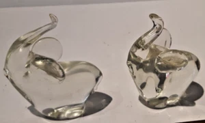 Pisapapeles elefante de vidrio de dos - Imagen 1 de 12