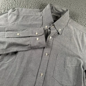 Gustin Button Down Shirt Men's Gray S Cotton Made in USA - Picture 1 of 11