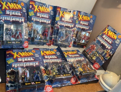 Marvel X-Men Steel Mutants 1994 Toy Biz Die-Cast Set de 8 Foto 1 de 4