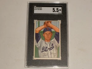1952 Bowman Baseball #199 Ted Gray SGC 5.5 EX+ - Picture 1 of 2