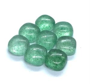 Natural Green Strawberry Quartz Cushion Flat Back Loose Gemstone Making Jewelry - Picture 1 of 8