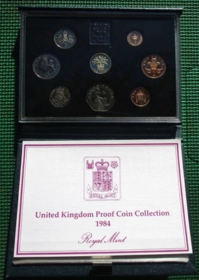 1984 ROYAL MINT UNITED KINGDOM PROOF COIN COLLECTION 8 PIECE SET QUEEN ELIZABETH - Image 1 of 4