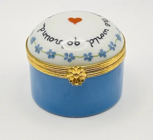 Bernardaud Limoges Love Makes The World Go Round Trinket Box Made In France - Picture 1 of 5