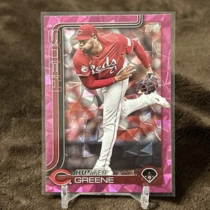 2025 Topps Series 1 Hunter Greene #216 Pink Diamante SP CIN Reds NM+ Pack Fresh - Picture 1 of 6