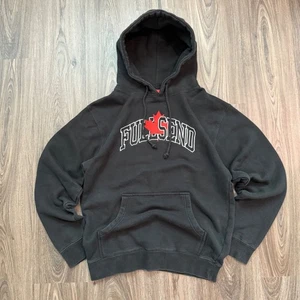 Full Send Nelk Jungen Hoodie klein schwarz rot kanadisches Ahornblatt Logo Pullover - Bild 1 von 10