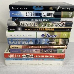 12-Book Baseball Lot YA & Kids – Lupica, Bauer, Molina, Volponi – Sports Reading - Imagen 1 de 6