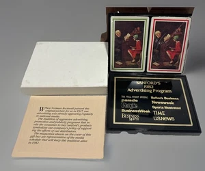 Juego de 2 tarjetas selladas Norman Rockwell del programa de publicidad de Sanford 1982 de colección - Imagen 1 de 8