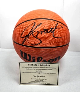 Joe Smith Signed Mini Basketball with COA Golden State Warriors Chicago Bulls - Picture 1 of 9