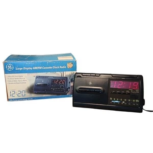 GE General Electric FM/AM Radio Cassetta Sveglia 7-4915A Scatola Originale LEGGI - Foto 1 di 15