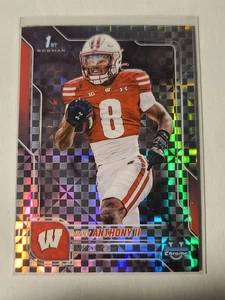 2025 Bowman Chrome U Vinny Anthony II #171 Bowman 1st X-Fractor Wisconsin - Picture 1 of 2