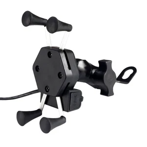 Motorcycle Phone Mount Motorbike Phone Holder Phone Charger - Photo 1 sur 12