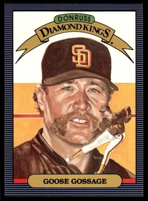 1986 Donruss Diamond Kings Goose Gossage San Diego Padres #2 - Image 1 of 2