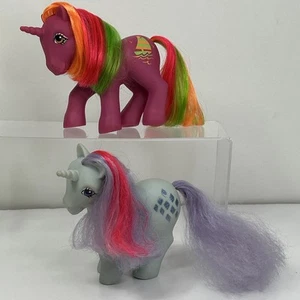 Vtg My Little Pony G1 Unicorn Hula Tropical Sailboat & Sparkler Glitter MLP - Picture 1 of 12