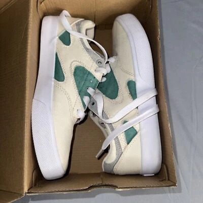 DC Kalis Vulc Womens Skate Shoes  White/ Cream/green - Image 1 of 4