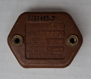CAPACITOR VINTAGE Sangamo Type A2 LS MFD .0004 5000/2500 - Picture 1 of 2
