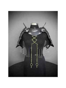 Knight Brave Female Armor, Gorget Pouldron Armor, Chaianmail Stylish top,Cosplay - Picture 1 of 11