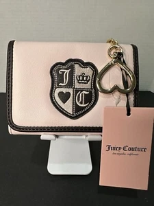 Juicy Couture Aufnäher Logo dreifach faltbar Druckknopf Reißverschluss Geldbörse x Karten Ausweis Bargeld Neu mit Etikett🔥 - Bild 1 von 19