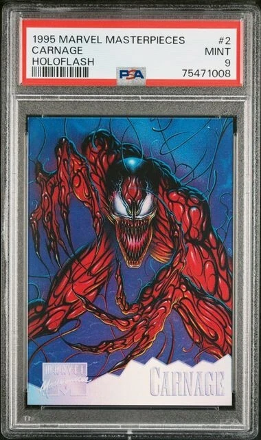1995 Marvel Masterpieces Holoflash (#2/8) - CARNAGE - PSA 9!!! - Image 1 of 2