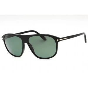 Tom Ford Men's Sunglasses Shiny Black Plastic Pilot Full Rim Frame FT1027 01R - Picture 1 of 2