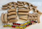Wooden Train Track & Bridges 2 Sets Magnetic Cars