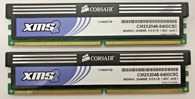 Corsair XMS2 4GB (2x2GB) DDR2 CM2X2048-6400C4 800Mhz 2.10V ver6.1 #R2401 - Bild 1 von 2