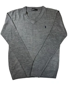 Polo Ralph Lauren schwarzes Etikett KASCHMIR V-Ausschnitt neuer Pullover grau Herren L klassisch - Bild 1 von 15