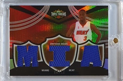 2006 Topps Triple Threads Dwyane Wade #PATCH /27 Game Worn Triple Jerseys - Rare - Image 1 of 4