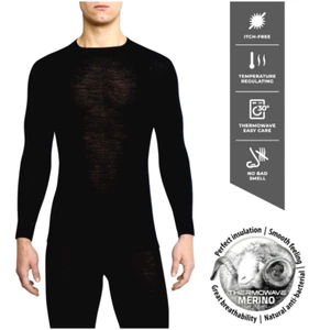 100% natürliche Merinowolle Thermowave WARM Herren Langarmshirt Base Layer (411) - Bild 1 von 9