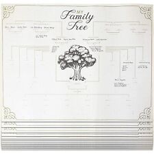 15 Pcs Blank Family Tree Genealogy Chart and Forms for Children Vintage 17 x 22"