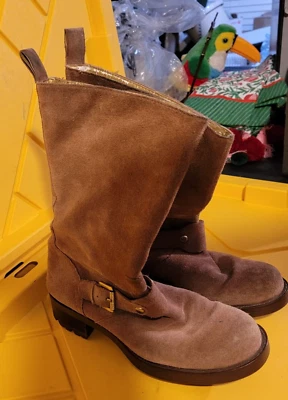 Ralph Lauren  Leather Suede Mid Calf  Brown Boots Size 7 M - Image 1 of 4