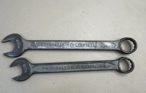 Vintage Forged Select Steel Model 1075 1076 USA 5/8" 11/16" Combination Wrenches - Foto 1 di 10