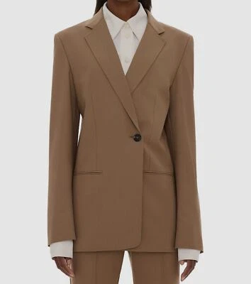 Chaqueta Blazer Helmut Lang Para Mujer Marrón Mangas Largas Botón Único Talla 4 Foto 1 de 3
