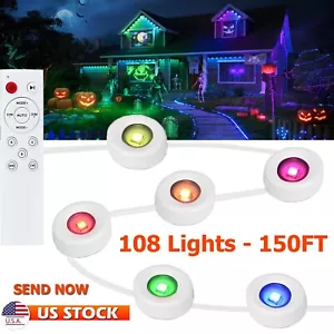 Permanent Outdoor Lights,150ft with 108 LED Eaves Light for Halloween Decoration - Picture 1 of 24
