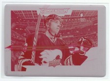 Calgary Flames JOHNNY GAUDREAU 1/1 2017-18 Upper Deck Compendium PRINTING PLATE
