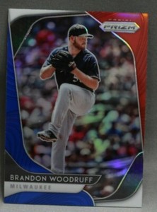 2020 Panini Prizm Red, White & Blue Brandon Woodruff Baseball Card #4