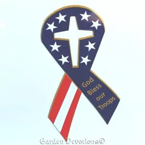 Gott segne unsere Truppen Auto KFZ Magnet christliches Band 8 Zoll Emblem - Bild 1 von 2