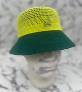 Herren Kangol limettengrün | Waldgrün Doppel Mesh Lahinch Fischerhut Neu mit Etikett - Bild 1 von 5