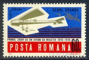 1970 Henry Coanda Jet plane flight,Aviation pioneer,rocket engine,Romania,M2896, - Picture 1 of 1