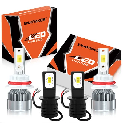 LED Headlight + Fog Light Bulb Combo 6000K For Mercedes-Benz 500E 1992-1993 - Image 1 of 4