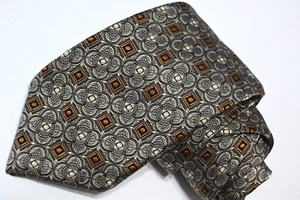 JOS A BANK BROWN SILK MEN'S Neck Tie W:3 3/4" BY L:61" - Picture 1 of 3