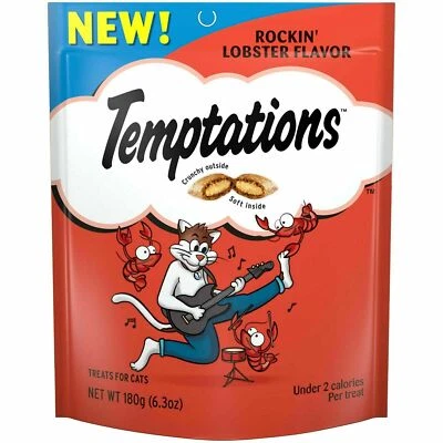 3 PACK TEMPTATIONS Cat Treats Rockin' Lobster Flavor - Image 1 of 4
