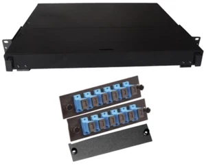 Fiber Rackmount Panel Front Panel Covered 12 SC SM - Picture 1 of 9