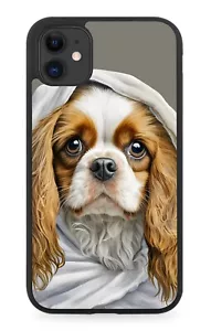 Entzückender Cavalier King Charles Spaniel Hund in Decke Gummi Handyhülle DC99 - Bild 1 von 2