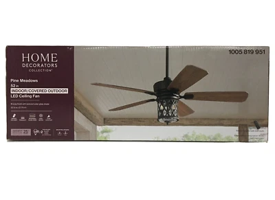 Home Decorators Collection Pine Meadows Ceiling Fan 52117 52-In. LED Ceiling Fan - Image 1 of 4