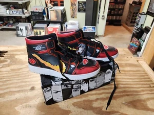 Itachi Uchiha Fireball Akatsuki J-Force Shoes Kids Size 9 / 41 - Picture 1 of 5
